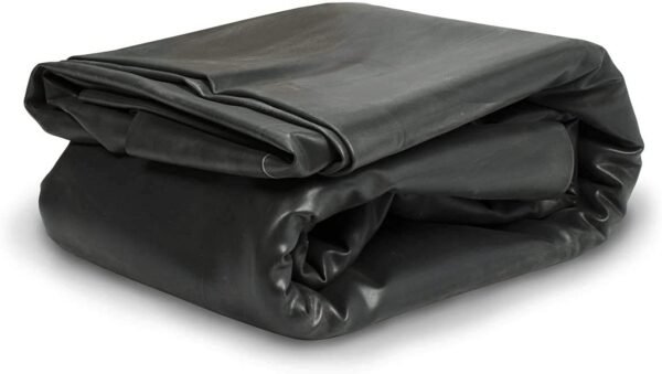 Rubber Heavy Sheet Black ( 8 Meter x 8 Meter ) 700 GSM Fish Pond Liner Garden Pools HDPE Membrane Reinforced