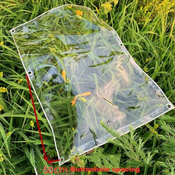 Clear Tarpaulin Waterproof Thicken PVC Plastic Dustproof Rainproof Windproof Plant Tarp Cover, 18 Sizes (Clear-0.40 mm, 1X1.5M) - Image 2