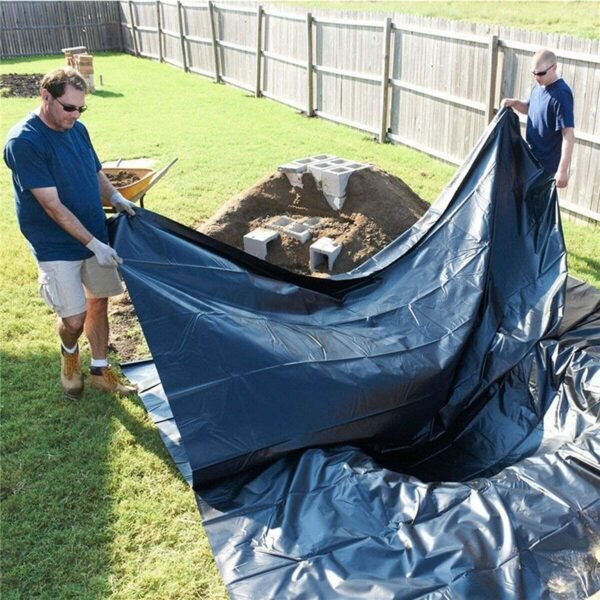 Rubber Heavy Duty Sheet Black ( 5 Meter x 8 Meter ) 700 GSM Fish Pond Liner Garden Pools HDPE Membrane Reinforced - Image 5